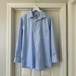 joseph abboud light blue button up long sleeve dress shirt